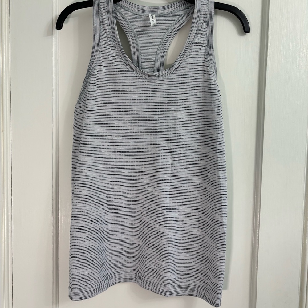 Athleta Black and White Patterned Tank Top